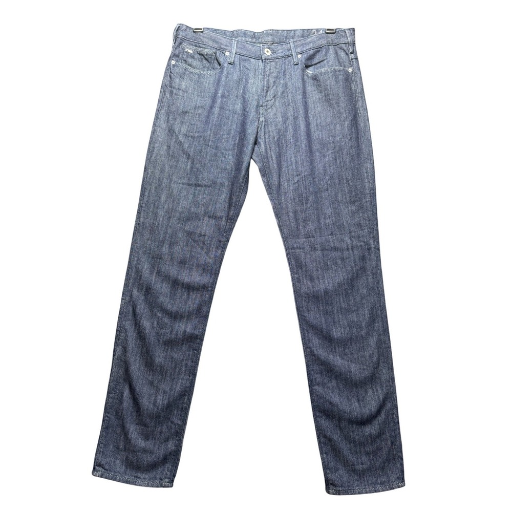 Emporio Armani Jeans Men 34 Blue Straight Leg Logo 3H1J06 1DC6Z